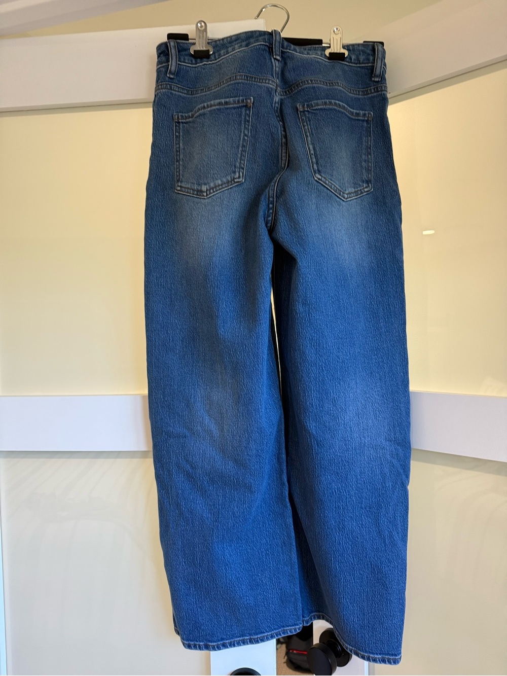 Quince Women's Luna stretch relaxed straight  in Medium Blue - Picture 2 of 2